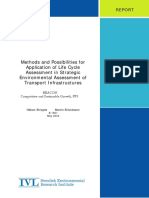 Methods and Possibilities For Application of Life Cycle Assessment in Strategic Environmental Assessment of Transport Infrastructures