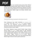 Download Berikut Ini Prosedur Cara Membuat Pisang Goreng Dalam Bahasa Inggris Dan Terjemahannya Dalam Bahasa Indonesia by indah SN368713726 doc pdf