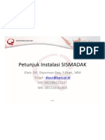 Petunjuk Instalasi SISMADAK