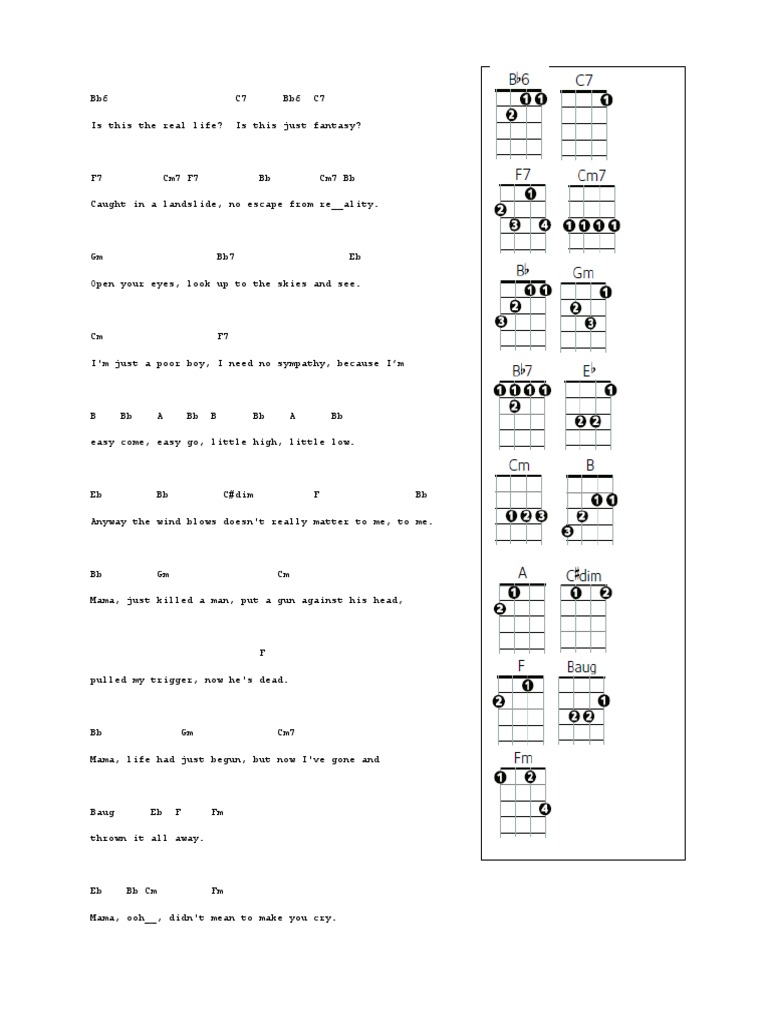 Bohemian Rhapsody (Ukulele Tab) Leisure