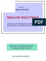Organic Reactions and Functional Group Synthesis