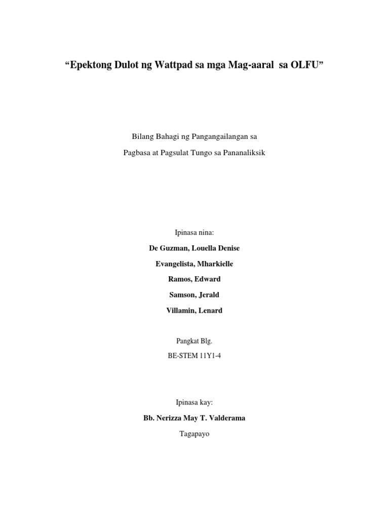 Watt Pad | PDF