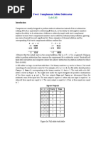 Two's Complement Adder/Subtractor: Lab L03