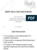 CNC Machining: 15-Block APT Program for Turning Cylindrical Part