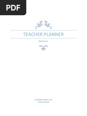 Teacher Planner