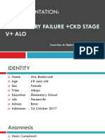 Case Presentation:: ICU Respiratory Failure +CKD Stage V+ Alo