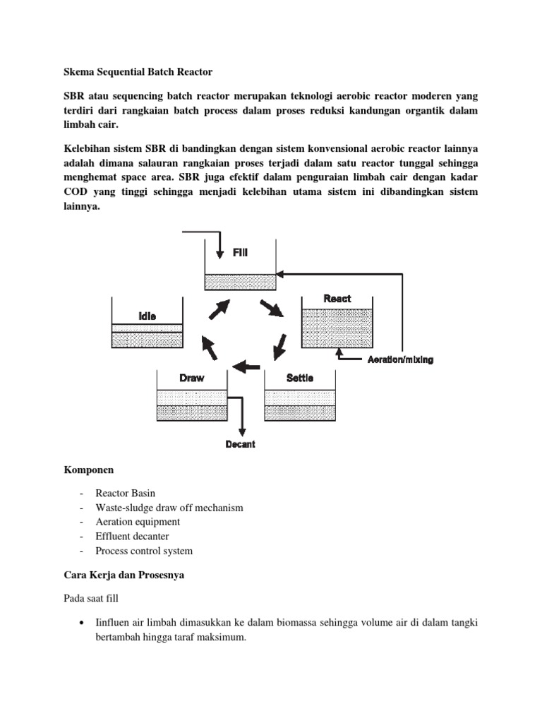 Skema dan Proses Sequential Batch Reactor | PDF
