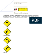 Placas de Trânsito - Placas de Advertência