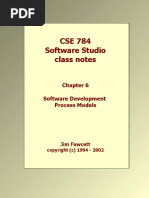 CSE 784 Software Studio Class Notes: Software Development Process Models