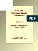CSE 784 Software Studio Class Notes: Software Development Process Models