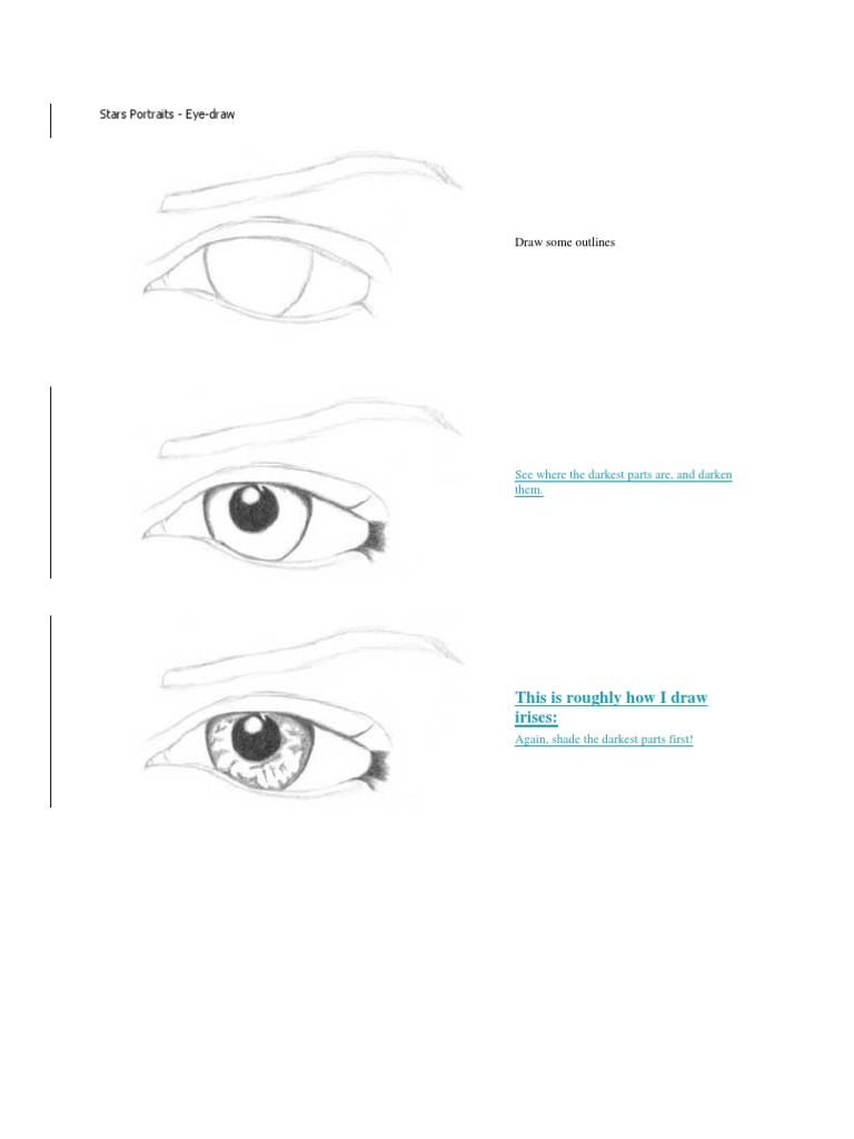 Eye Drawing Tutorial: Shading Techniques | PDF | Leisure, image size:768x1024