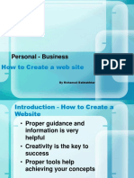Personal - Business: How To Create A Web Site