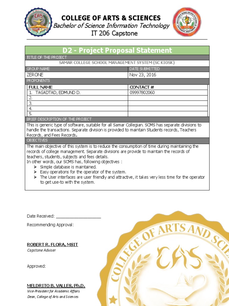 D2 Project Proposal Statement Mira | PDF