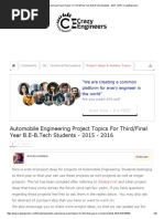 Automobile Engineering Project Topics For Third Year | PDF | Engines ...