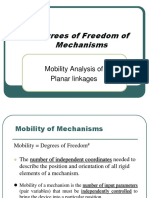 Degrees of Freedom of Mechanisms: Mobility Analysis of Planar Linkages