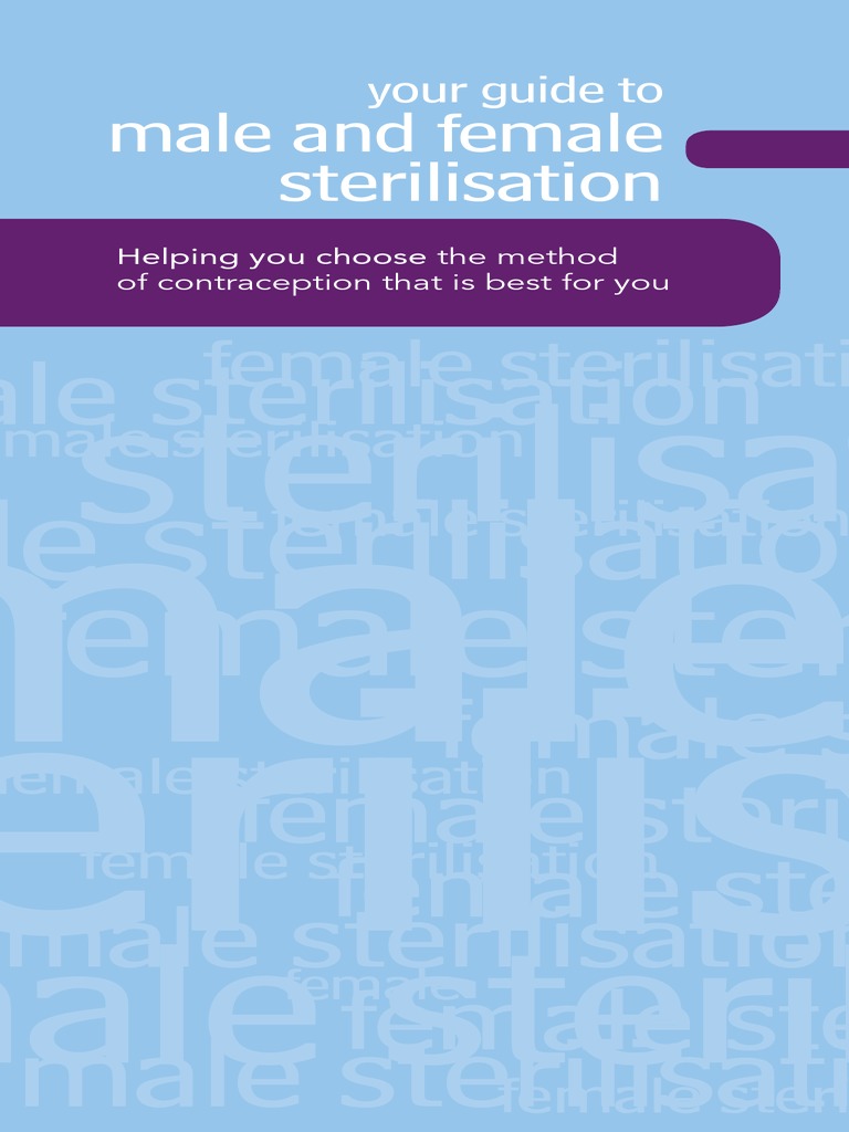 Male and Female Sterilisation Your Guide Birth Control Methods Of