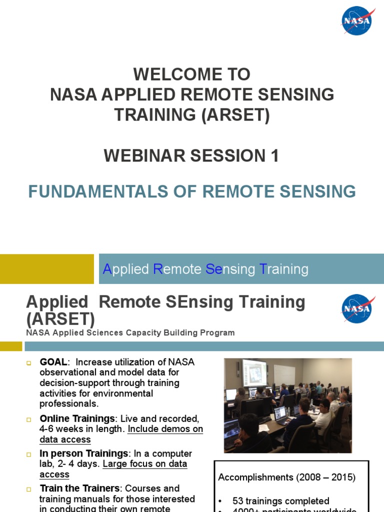 1 - Fundamentals of Remote Sensing - Session 1 - Final | PDF | Infrared ...