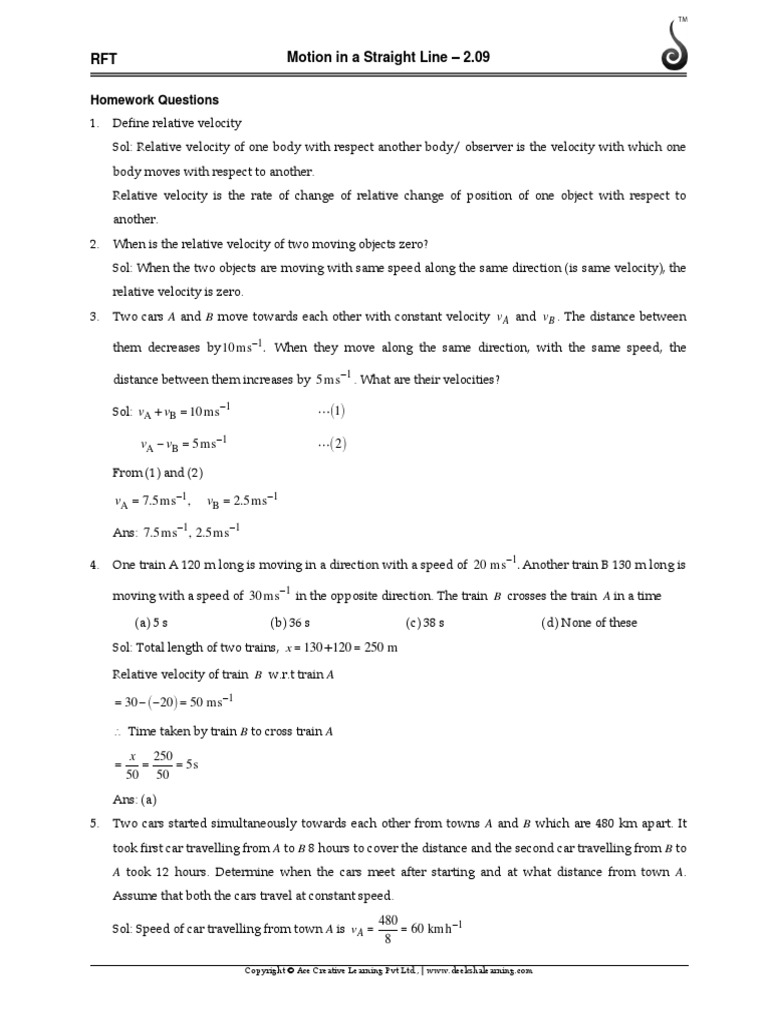 17 straight line motion homework 04 image