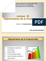Unidad 5 Mejoramiento Productividad PDF