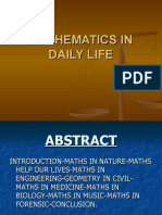 Mathematics in Daily Life