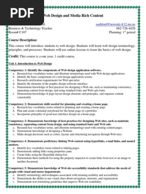 web design syllabus