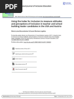 Using the Index for Inclusion to Measure Attitudes