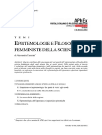 Tanesini - Epistemologie e Filosofie Femministe Della Scienza