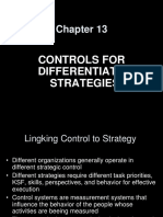 Controls For Differentiated Strategies