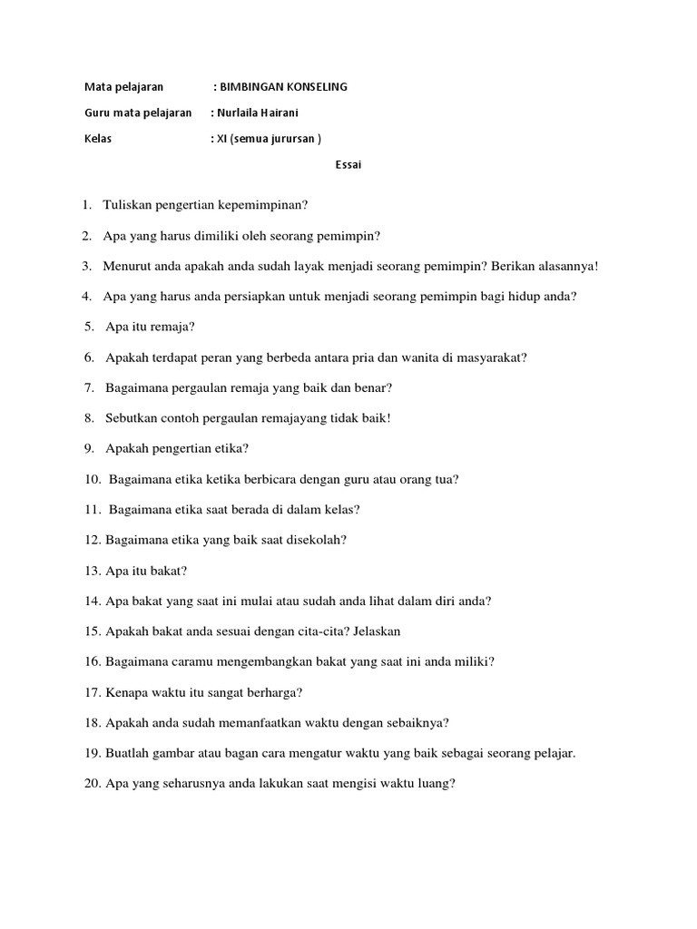 Kunci Jawaban Lks Bk Kelas 7 Guru Galeri
