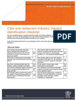 Hazard Identification Checklist Cafe