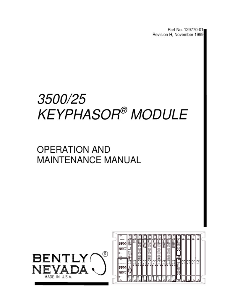 3500 25 Keyphasor Module Operations and Maintenance Manual 1 | PDF ...