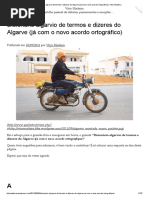 Dicionário Algarvio de Termos e Dizeres Do Algarve (Já Com o Novo Acordo Ortográfico) _ Vitor Madeira