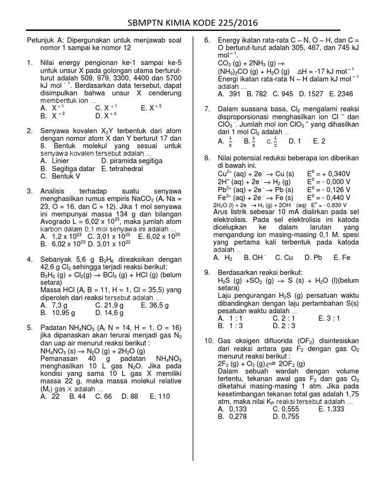 Snmptn 2016 Kode 225