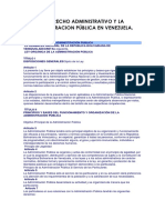 3 El Derecho Administrativo y La Administracion Pública en Venezuela