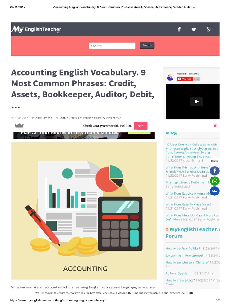 Accounting English Vocabulary