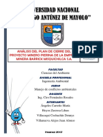 Análisis Del Plan de Cierre Del Py M Pierina de MBM Final