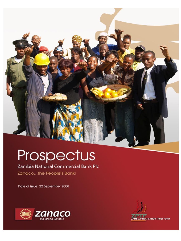 Zambia National Commercial Bank Plc Prospectus Securities Act Of - 