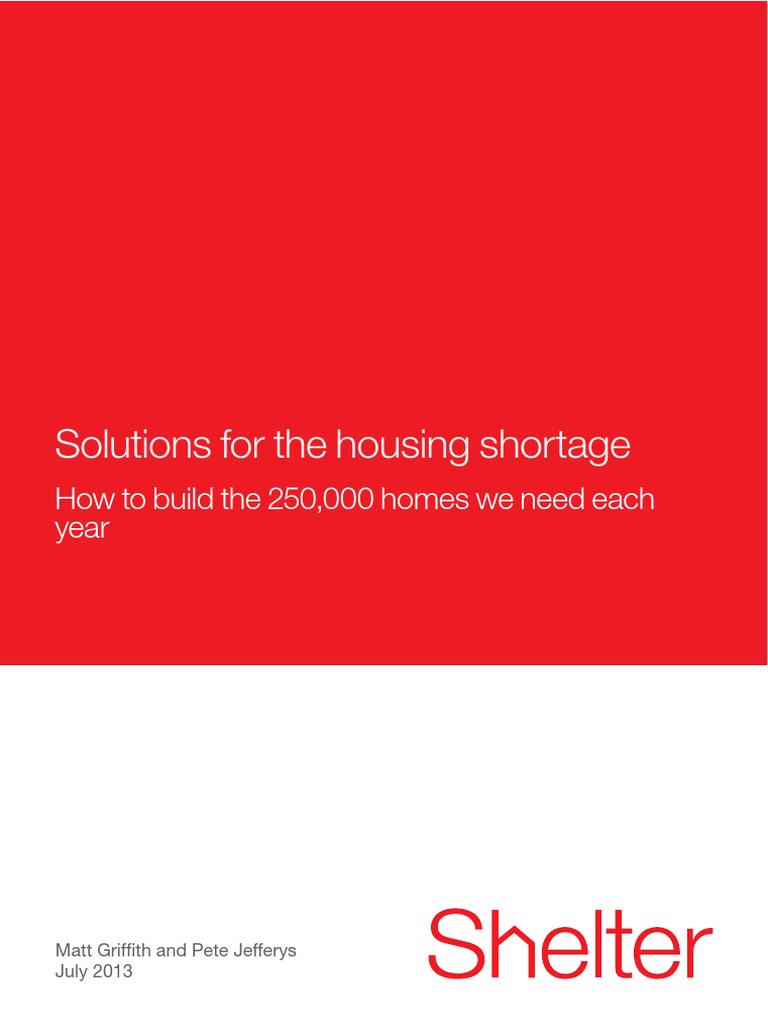 Solutions for England's Housing Shortage | PDF | Affordable Housing ...