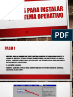 Pasos Para Instalar Un Sistema Operativo