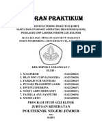 Laporan Praktikum 5 Good Manucfacturing Practices & Sanitation Standart Operating Procedures (Penilaian GMP & Ssop Laboratorium Gizi Kuliner)