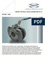 SS304 1pc Wafer Flanged Ball Valve PN16 FE