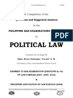 Political Law Philippine Bar Examination A