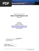 Basic Crystal Reports Lab: Sessions 6 1, 6 2, 6 3, 6 4