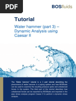 Tutorial: Water Hammer (Part 3) - Dynamic Analysis Using Caesar II