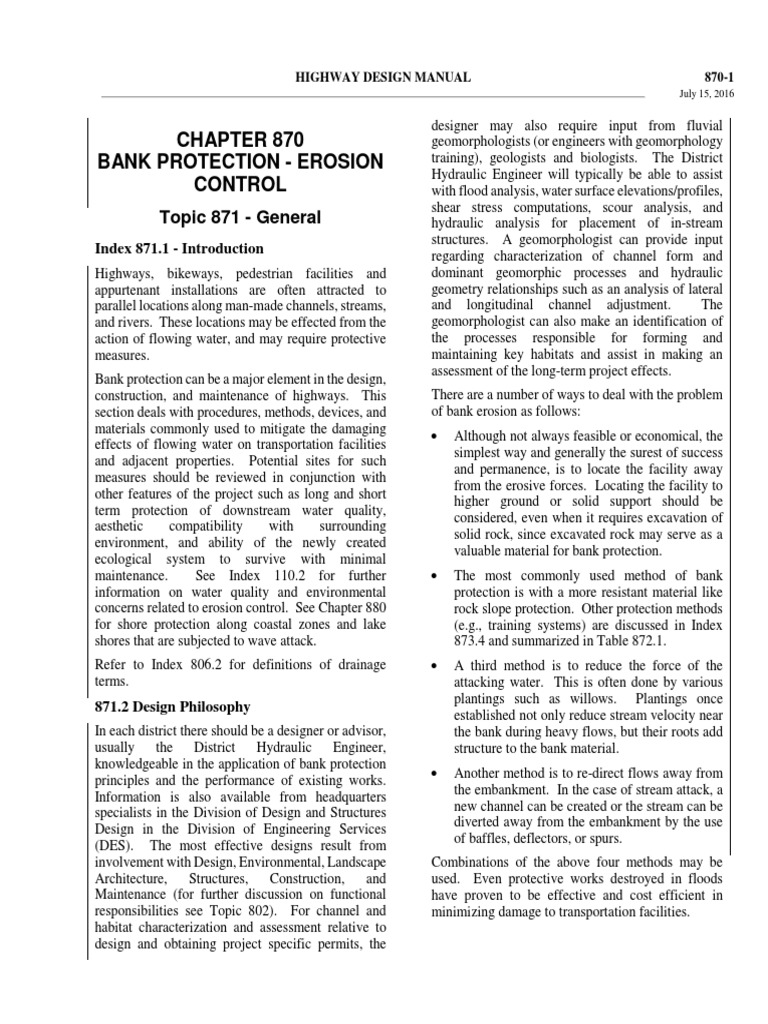 Bank Protection Erotion Control PDF River Geomorphology