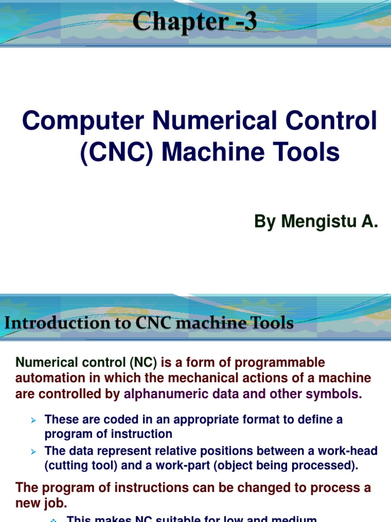 Chapter 3: Computer Numerical Control (CNC) Machine Tools | PDF ...