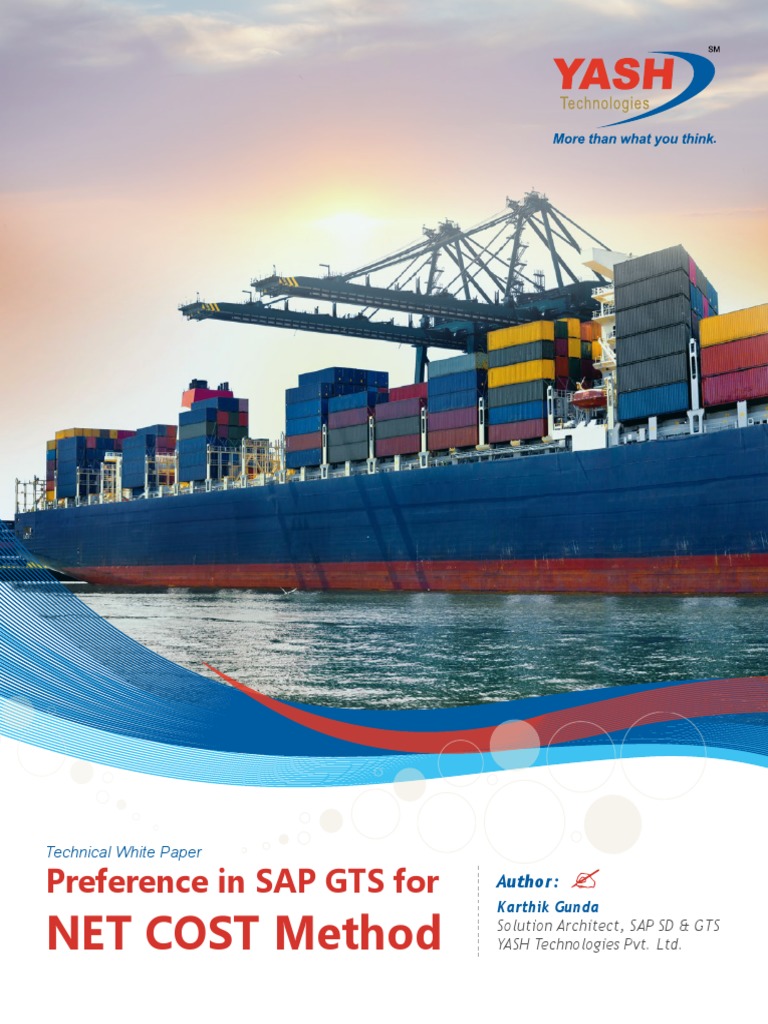 Preference in SAP GTS For NET COST Method | PDF | Procurement | Invoice