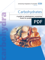 Carbohydrates: A Guide To Carbohydrate Containing Foods For People With Diabetes