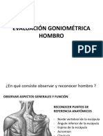 Evaluación goniométrica del hombro: flexión, extensión, abducción y rotación