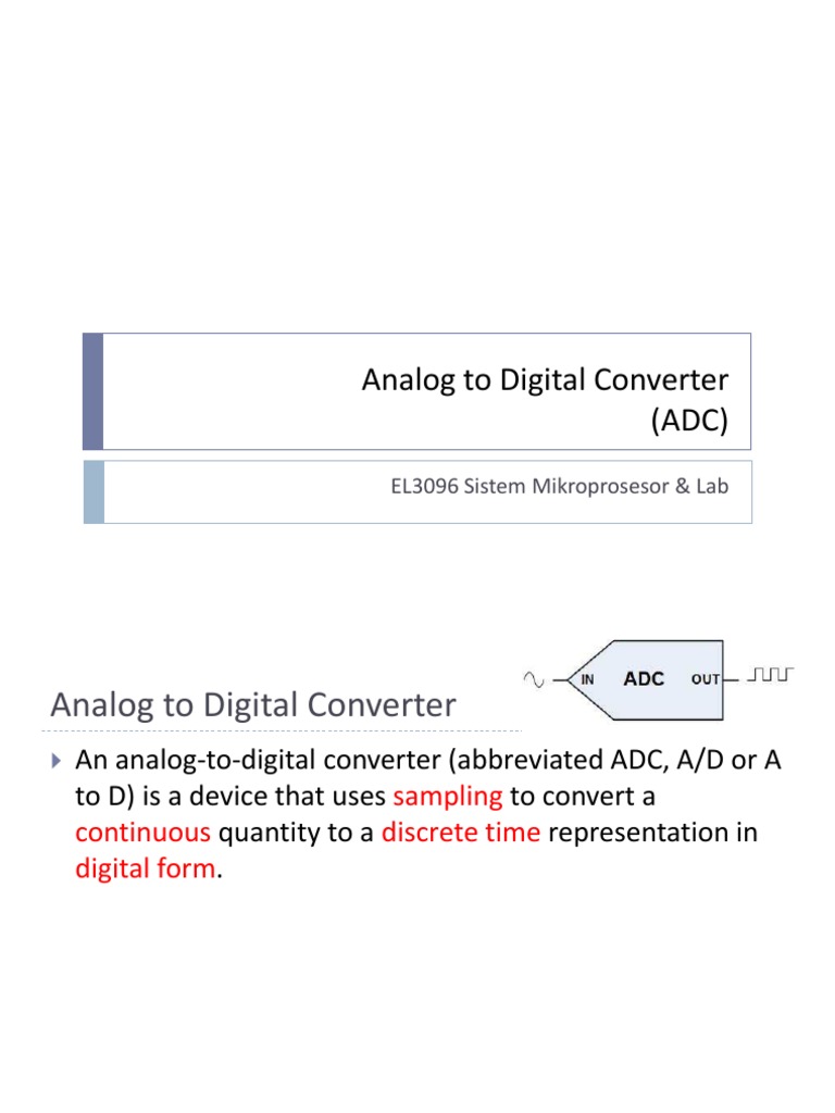 10Analog To Digital Converter PDF Analog To Digital Converter Sampling (Signal Processing)